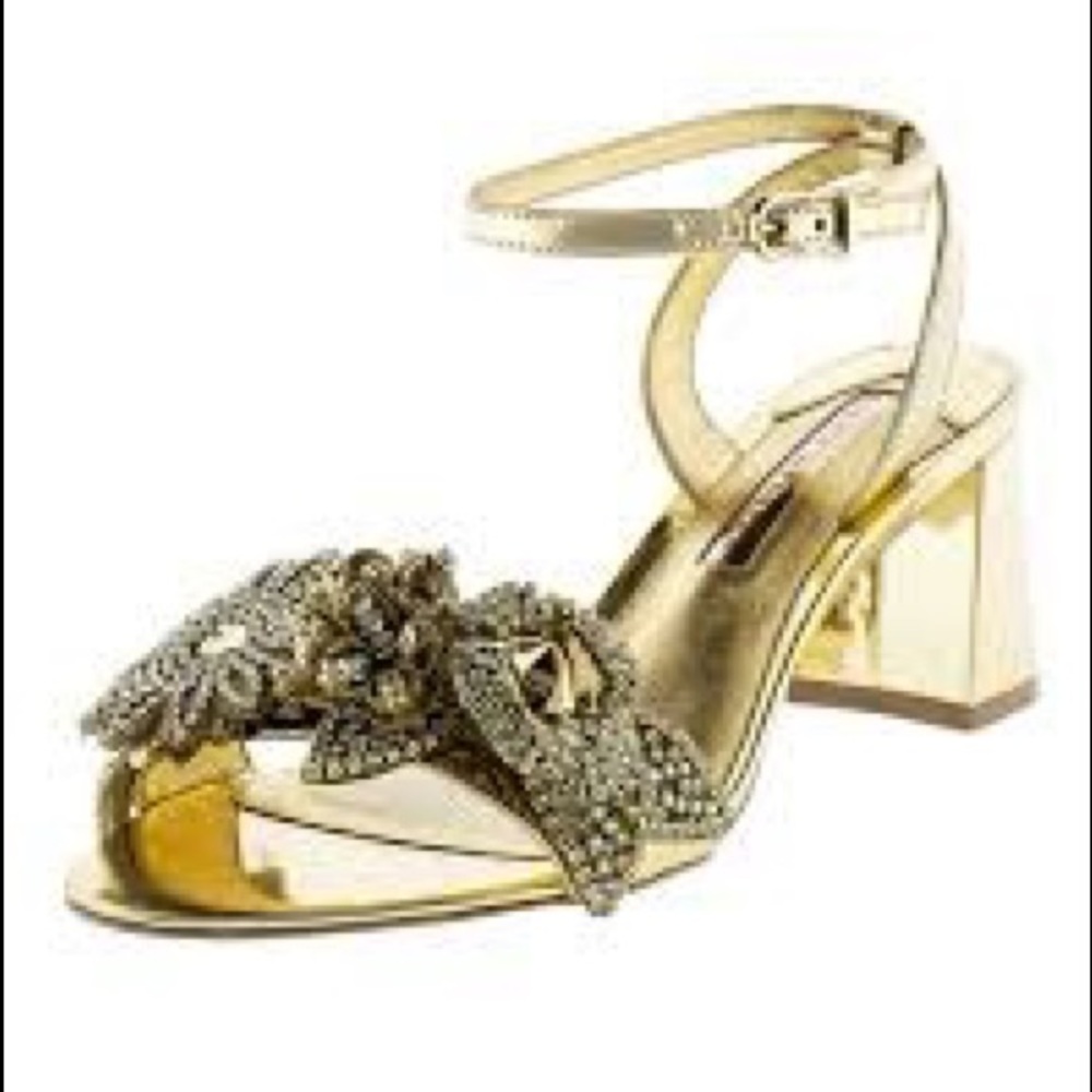 COPY - Sophia Webster Lilico Crystal Gold Sandals…